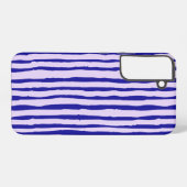 Coque Samsung Galaxy Samsung galaxy boîtier téléphone bleu rayures (Verso Horizontal)