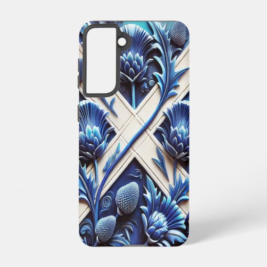 Coque Samsung Galaxy Samsung Galaxy S21 Coque Scottish Thistles Design (Verso)