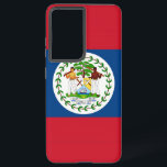 Coque Samsung Galaxy Samsung Galaxy S21 Ultra Coque avec drapeau du Bel<br><div class="desc">Transformez votre Samsung Galaxy S21 Ultra avec notre couverture téléphonique exclusive avec le drapeau du Belize! Réalisée avec une attention minutieuse aux détails, cette couverture téléphonique présente fièrement le design emblématique du drapeau bélizien. Le drapeau est orné d'un champ bleu avec deux bandes diagonales rouges et d'un disque blanc central...</div>