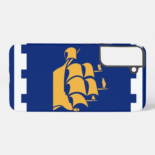 Coque Samsung Galaxy Samsung Galaxy S22 Plus Case Flag of Quebec City (Verso Horizontal)