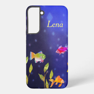 Coque Samsung Galaxy Samsung S22* Coque Bleu profond avec poisson