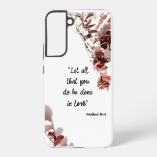 Coque Samsung Galaxy Samsung S22 Phone Case Bible verse sur l'amour