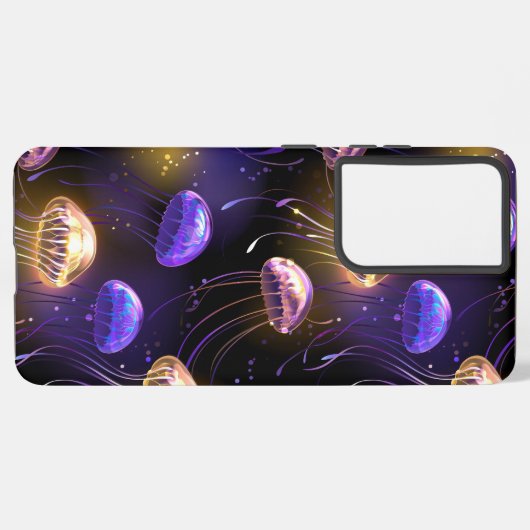 Coque Samsung Galaxy Sans joint avec méduse éclatante (Côté gauche)