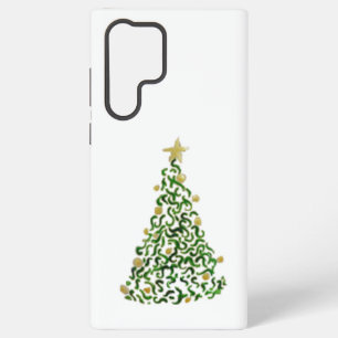 Coque Samsung Galaxy Sapin de Noël avec boules dorées et étoile