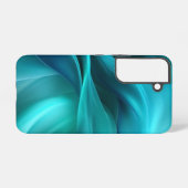Coque Samsung Galaxy Satin turquoise (Verso Horizontal)