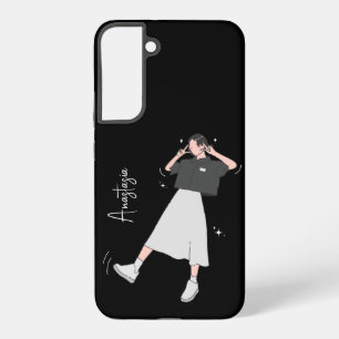 Coque Samsung Galaxy "Say Cheese" Aesthétique fille personnalisable