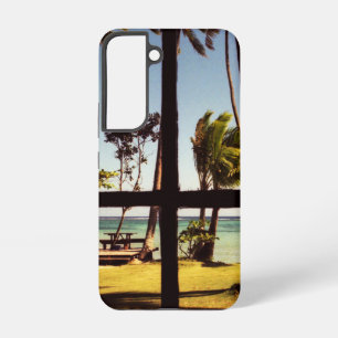 Coque Samsung Galaxy Scène de plage tropicale aux Fidji sga