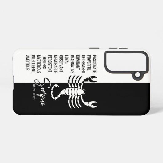 Coque Samsung Galaxy Scorpio, signe zodiaque (Verso Horizontal)