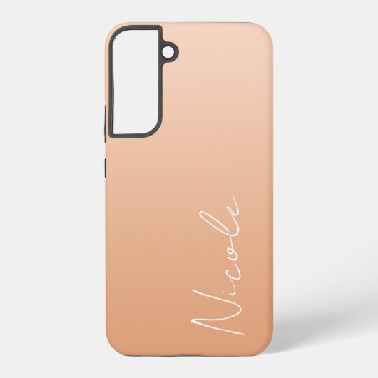 Coque Samsung Galaxy Script d'écriture manuscrite orange dégradé person (Verso)