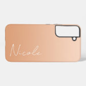 Coque Samsung Galaxy Script d'écriture manuscrite orange dégradé person (Verso Horizontal)