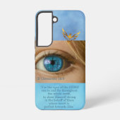 Coque Samsung Galaxy Scripture Blue Sky Calvary Crosses Gold Dove (Verso)
