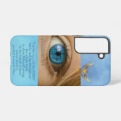 Coque Samsung Galaxy Scripture Blue Sky Calvary Crosses Gold Dove (Verso Horizontal)