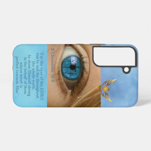 Coque Samsung Galaxy Scripture Blue Sky Calvary Crosses Gold Dove (Verso Horizontal)