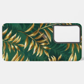 Coque Samsung Galaxy Seamless pattern with golden ferns (Verso Horizontal)