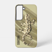 Coque Samsung Galaxy Sepia Tone Mosaic Gecko Nom du Modèle (Verso)