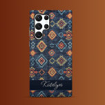 Coque Samsung Galaxy Sérénité bohémienne<br><div class="desc">Améliorez votre téléphone Samsung avec notre Coque Bohemian Serenity Western Samsung. Les tons muets de bleu foncé, orange brûlé, jaune et beige de ce motif chic et affligé sur un arrière - plan bleu apportent une touche de charme bohème, occidental ou cowgirl à votre appareil. Ce coque est conçu pour...</div>