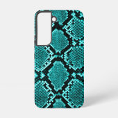 Coque Samsung Galaxy Serpent à sonnette à sonnette de diamant Aqua (Verso)