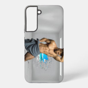 Coque Samsung Galaxy Serviette de SlipperyJoe pour homme mur de briques