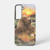 Coque Samsung Galaxy setter irlandais avec chiot (Verso)