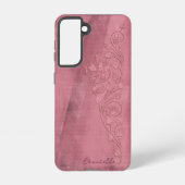 Coque Samsung Galaxy Shabby Elegant Girl Nom rose (Verso)
