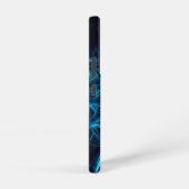 Coque Samsung Galaxy Shalom sur étude de fractale bleue Case-Mate Coque (Côté droit)