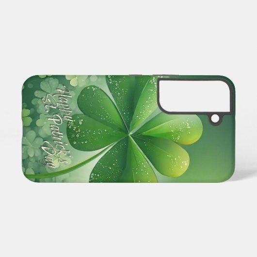 Coque Samsung Galaxy Shamrocks verts Bonne St. Patrick's Day (7) c (Verso Horizontal)