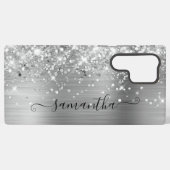 Coque Samsung Galaxy Signature Fille Glittery Argent (Verso Horizontal)