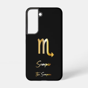 Coque Samsung Galaxy Signe du zodiaque Scorpion, Noir & Or