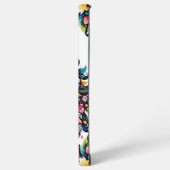 Coque Samsung Galaxy Silhouette de Lion Floral (Côté gauche)