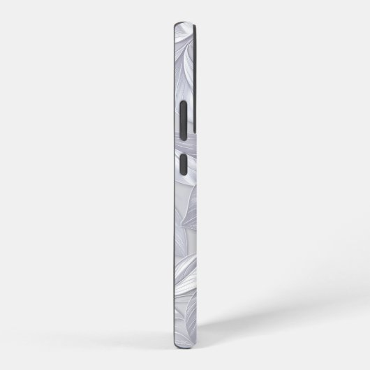 Coque Samsung Galaxy Silver Leaf Elegant Pattern (Côté droit)