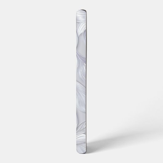 Coque Samsung Galaxy Silver Leaf Elegant Pattern (Côté gauche)