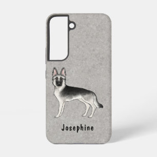 Coque Samsung Galaxy Silver Sable German Shepherd'amour GSD Chien et te