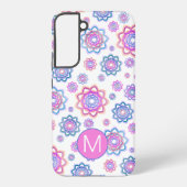 Coque Samsung Galaxy Simple Lotus Flower Monogramme rose Pastel Vert (Verso)