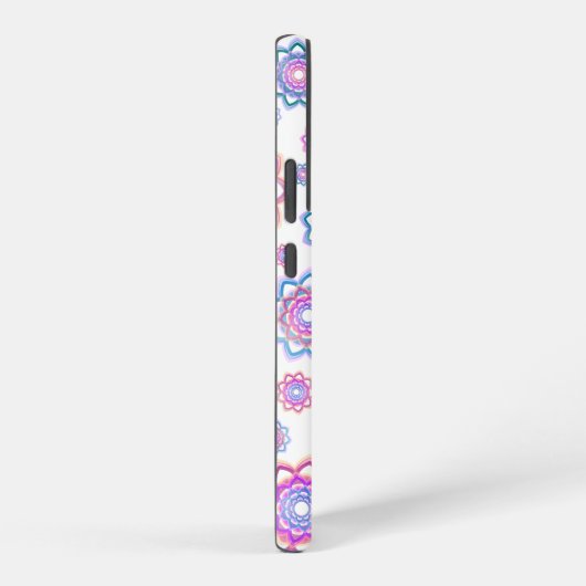 Coque Samsung Galaxy Simple Lotus Flower Monogramme rose Pastel Vert (Côté droit)