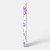 Coque Samsung Galaxy Simple Lotus Flower Monogramme rose Pastel Vert (Côté gauche)