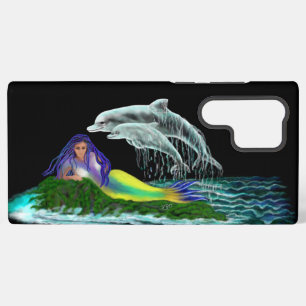 Coque Samsung Galaxy Sirène avec dauphins