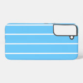 Coque Samsung Galaxy Sky Blue and White Summer Stripes (Verso Horizontal)