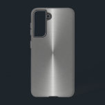 Coque Samsung Galaxy Slick Faux Métallurgique Acier Inoxydable Look<br><div class="desc">Il a un look élégant,  astucieux,  faux argent métallique en acier inoxydable.</div>