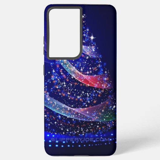 Coque Samsung Galaxy Slippery Joe numériquement rendu sapin de Noël bea (Verso)
