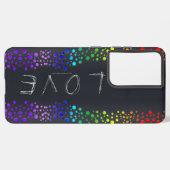 Coque Samsung Galaxy SlipperyJoe amour bulles rouge orange jaune vert c (Côté gauche)