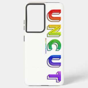 Coque Samsung Galaxy SlipperyJoe non coupé vibrant vivant néon arc-en-c