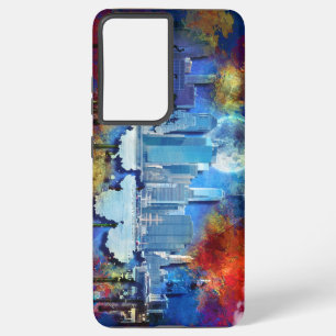 Coque Samsung Galaxy SlipperyJoe NYC graffiti lune entourée de tourbill