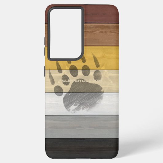 Coque Samsung Galaxy SlipperyJoe's Bear Pride drapeau de la texture du  (Verso)