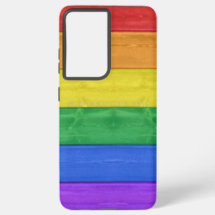 Coque Samsung Galaxy SlipperyJoe's classique arc-en-ciel tactile artisa