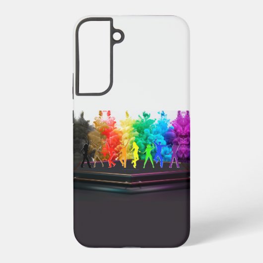 Coque Samsung Galaxy SlipperyJoe's Dancing Pride Shadows cadeaux gay ar (Verso)