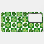 Coque Samsung Galaxy SlipperyJoe's Green four-leaf clovers Saint Patric (Côté gauche)