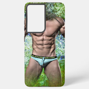 Coque Samsung Galaxy SlipperyJoe's homme adulte très musclé torse nu