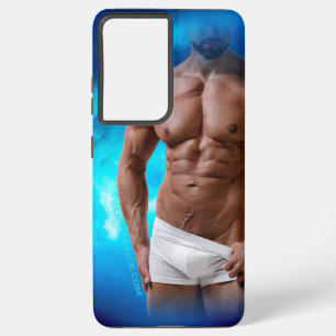 Coque Samsung Galaxy SlipperyJoe's homme musclé barbu torse nu sixpaque