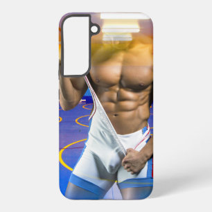 Coque Samsung Galaxy SlipperyJoe's homme musclé bosse abdos six-pack sa