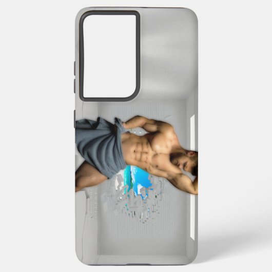 Coque Samsung Galaxy SlipperyJoe's Man serviette brisée mur de brique b (Verso)